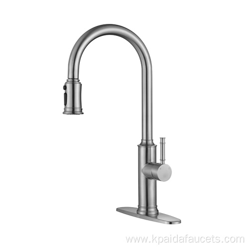 Flexible Polished Chrome Copper Kitchen Faucet